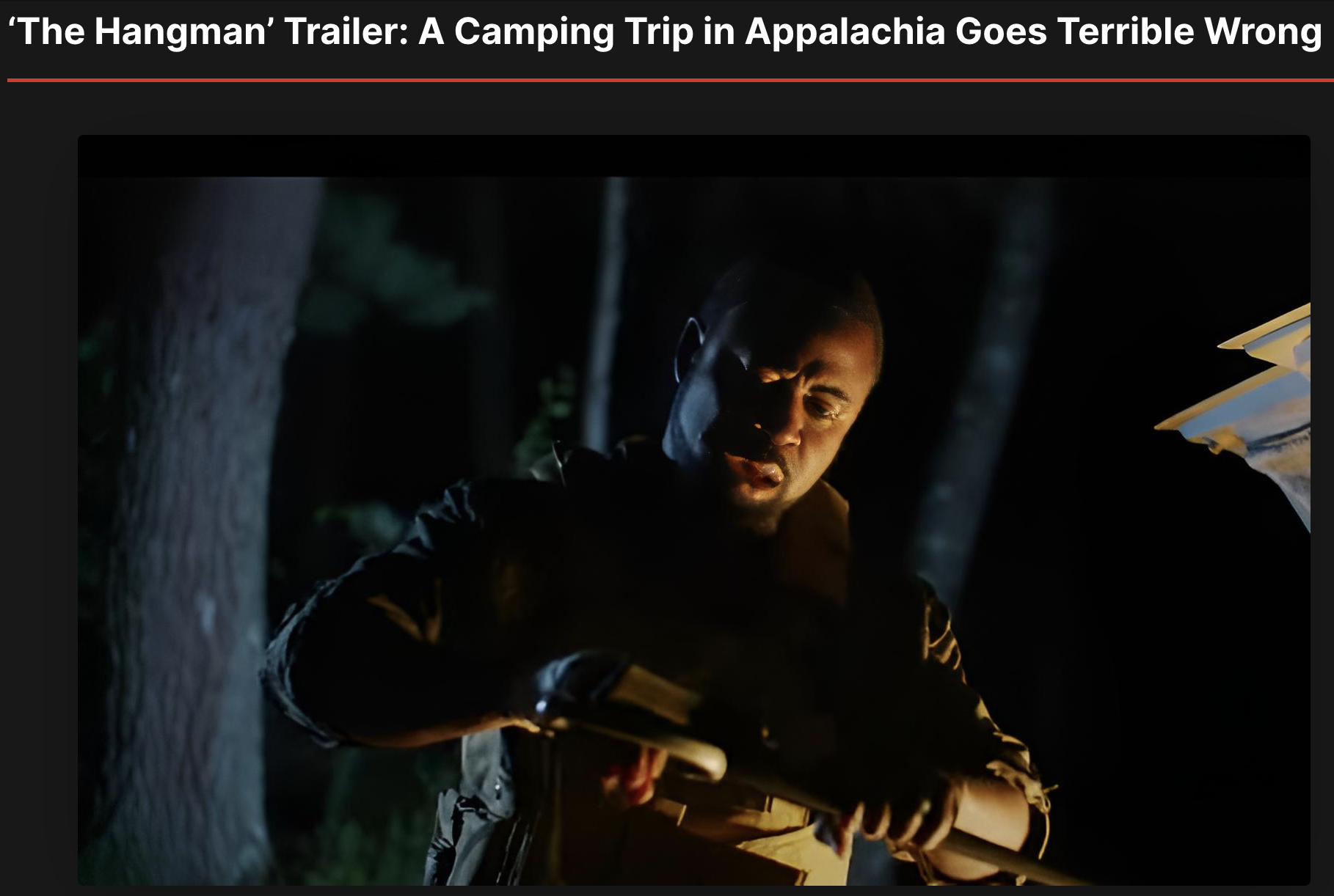 ‘The Hangman’ Trailer: A Camping Trip in Appalachia Goes Terrible Wrong
